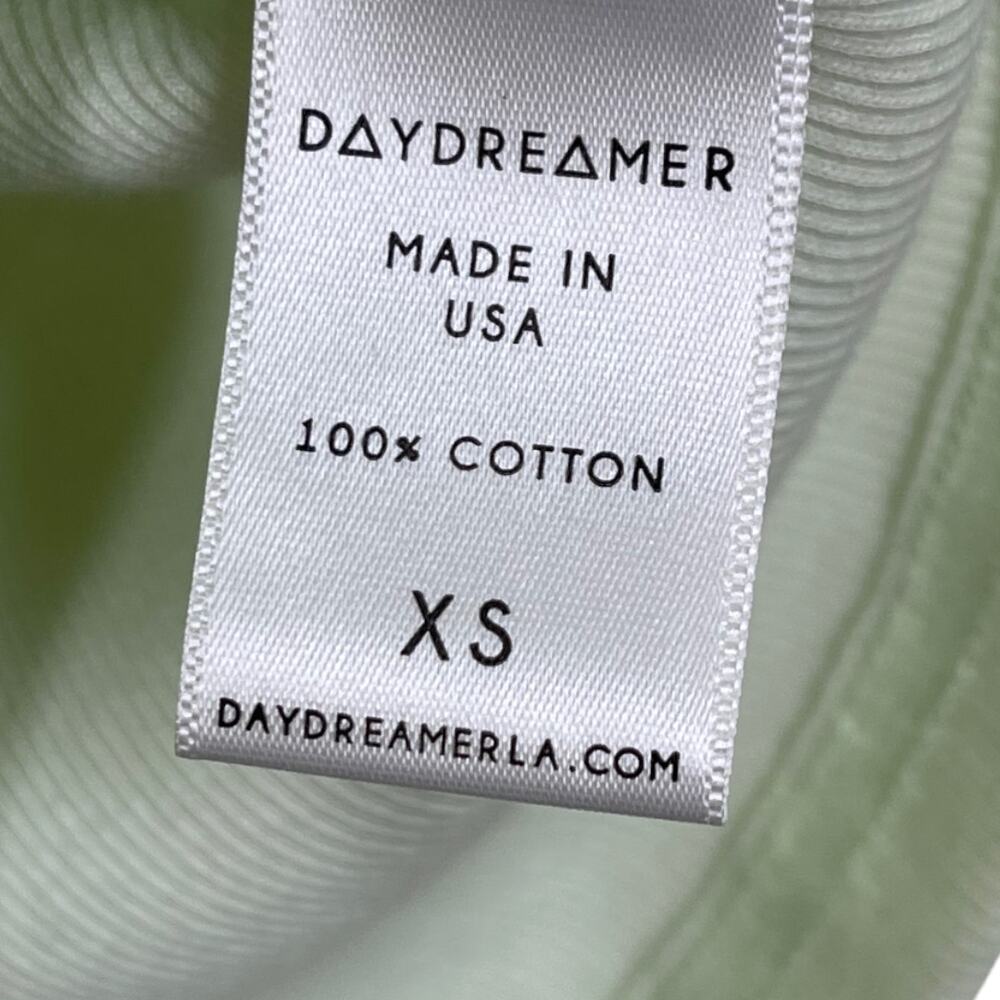 Daydreamer Records Ribbed Tank XS Green Mist Band Graphic Grunge Casual - Picture 5 of 6